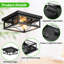 2-Light Industrial Square Flush Mount Ceiling Light, Farmhouse Ceiling Light Fixture For Kitchen, Modern Black Close To Ceiling Light For Hallway Bedroom Balcony Porch Stairway, E26, 2-Pack