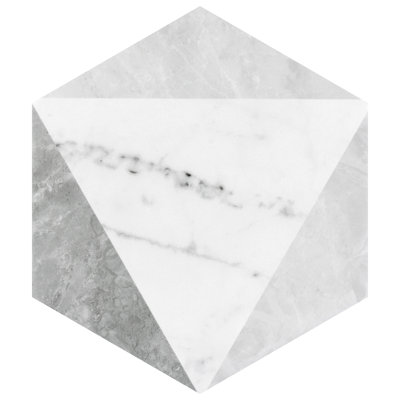 Classico Carrara 7" x 8" Porcelain Marble Look Wall & Floor Tile