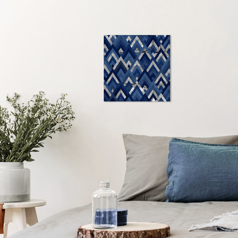 Art mural moderne sur toile Wynwood Studio - Motif de losanges pour décoration intérieure, L 12 po x H 12 po