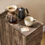 Table de chevet étroite avec tiroir, table de chevet mince pour les petits espaces, table d'appoint compacte pour chambre à coucher avec tablette ouverte, assemblage facile, brun