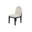 Table de salle à manger de style traditionnel et 6 chaises d'appoint en tissu blanc