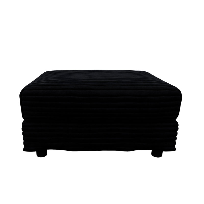 Velours côtelé noir pour la décoration de maison et d'appartement, combiner avec des canapés de 2, 3, 4 places, sert de siège temporaire, installation de bureau douce et simple, petite table basse, assemblage