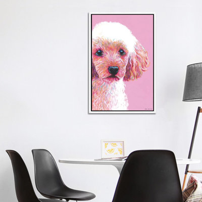 Poodle On Pink by Kirstin Wood - Painting on Canvas