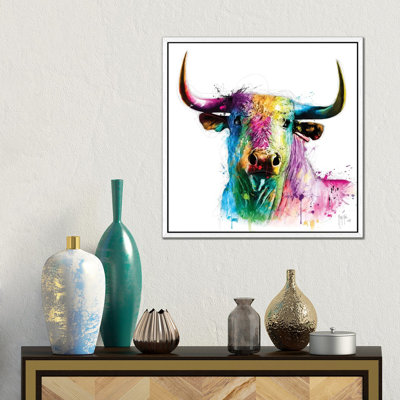 El Toro by Patrice Murciano - Floater Frame Gallery-Wrapped Canvas Giclée on Canvas