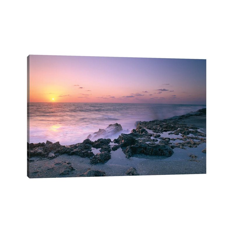 Blowing Rocks Preserve At Sunset, Jupiter Island, Eastern Florida by Tim Fitzharris - Gallery-Wrapped Canvas Giclée on Canvas