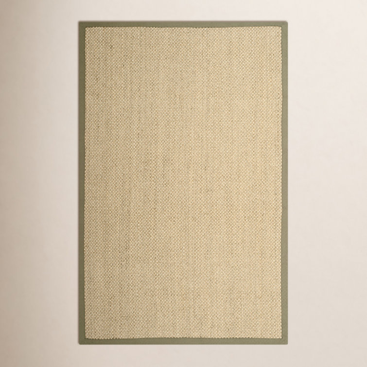 Auckland Jute/Sisal Beige/Green Area Rug