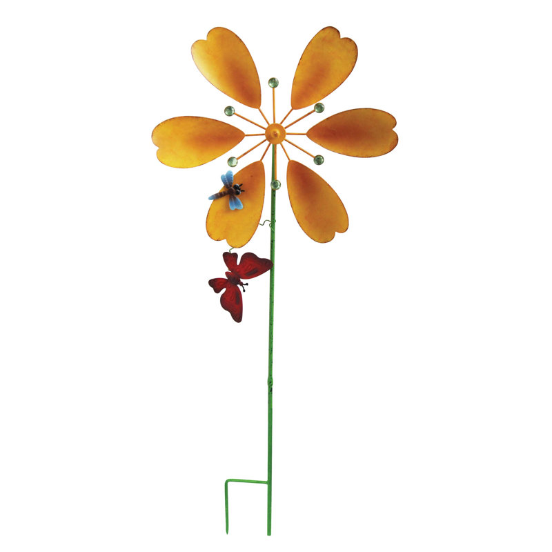 Jeu De Jardin Fleur Moulin à Vent, Petit (11" x 33" ), Jaune