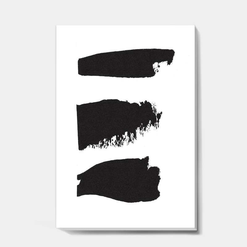 «Black and White Geometric Company II», reproduction d'art sur toile tendue, H 20 po x l 12 po x P 1po
