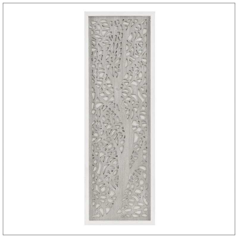 Décoration murale arbre découpé au laser, Gris