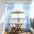 2 Pcs Vintage Curtains Sheer Panels, Tulip Semi Sheer Window Covering, Light & Airy Privacy Sheer Panels for Bedroom Living Room Patio Glass Door,Blue * 2 pack-1829490448