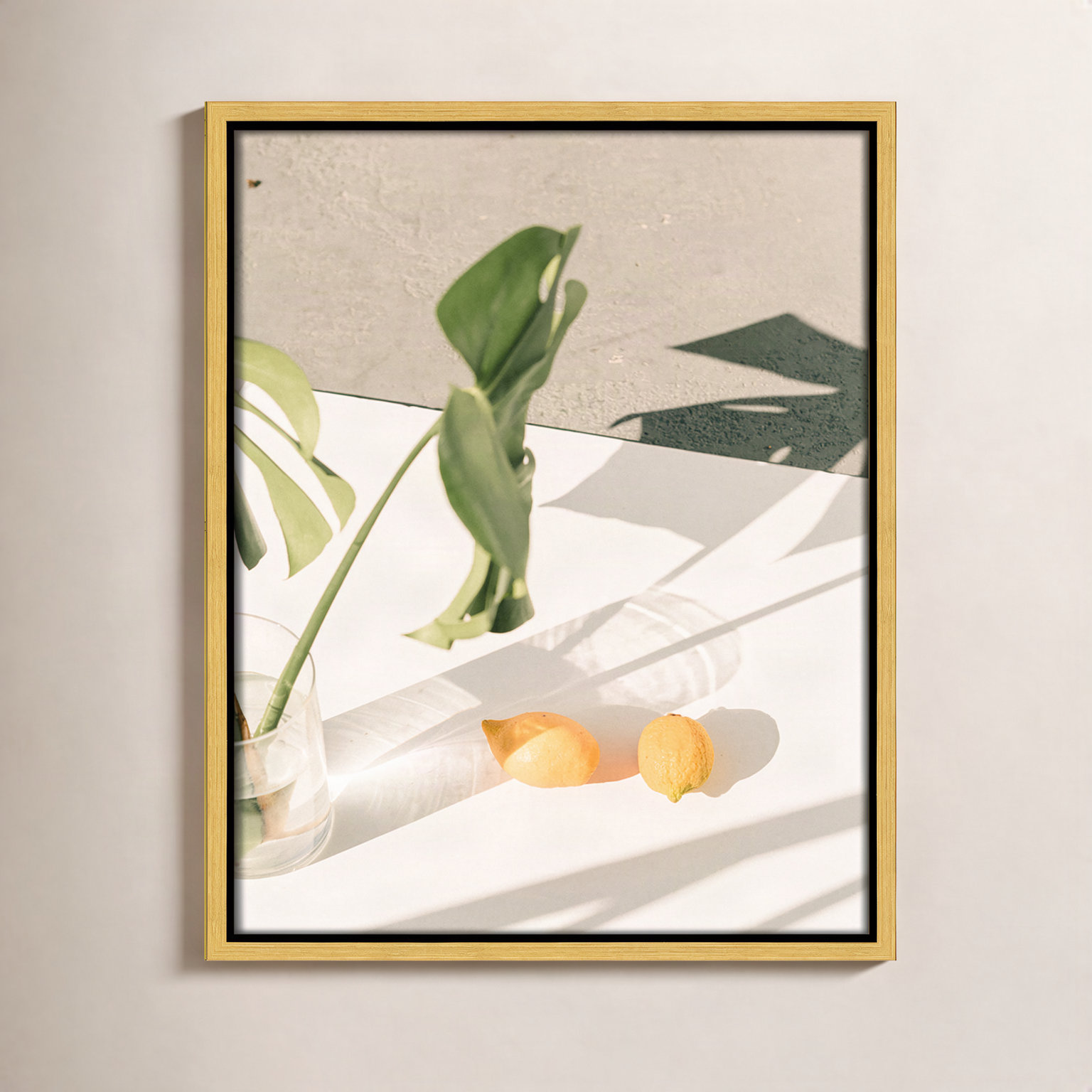 Citrus and Palms Print, 15.5'' H x 12.5'' W x 2'' D, Gold Framed