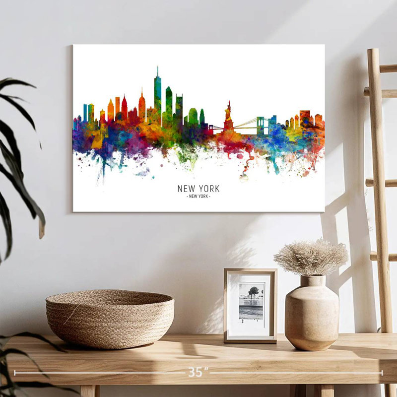 «Sirci Vibrant New York Skyline I», H 16 po x l 24 po
