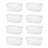 Sterilite 5.25 x 9.5 x 13 Inch Open Storage Bin w/ Carry Handles, Clear (8 Pack)