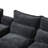123*55"Modern U-Shaped Sectional Sofa With Console