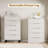 5 Dresser for Bedroom, 51" Tall Dresser, Freestanding Vertical Drawer Cabinet with Storage, Wooden Closet Storage Chest for Living Room, Hallway, Entryway-1821145664