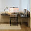 Bureau en L noir en bois massif-1399809576