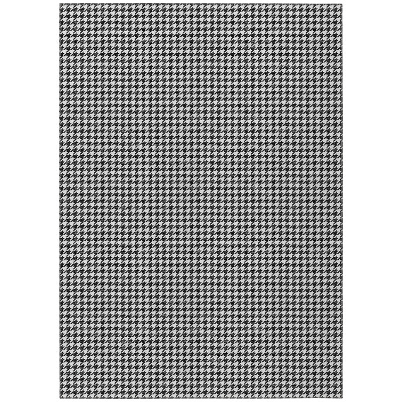 Loreen Washable Houndstooth Indoor / Outdoor Rug, Rectangle 5' x 7'6"