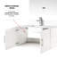 Meuble-lavabo gris foncé 36 po, surface en quartz blanc, robinet, po Miroir à DEL - résistance aux taches et durabilité de la baignoire avec dessus, matériau durable-1629647943