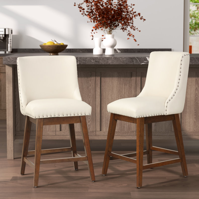 Bar Stools,Two Per Set, White