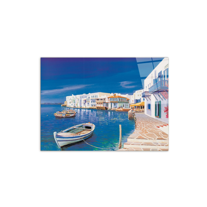 Greek By Art Studio 58×78 Cm CrystalArt Acrylic Material Glass Effect, Frameless Panel, Lightweight Ready To Hang by Art Studio - No Frame Print on Plastic / Acrylic