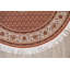 Tapis de oriental rouille/zone blanche rond