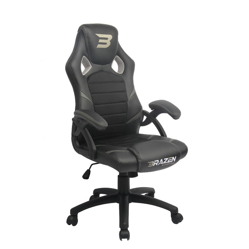 BraZen Puma PC Gaming Chair, Grey