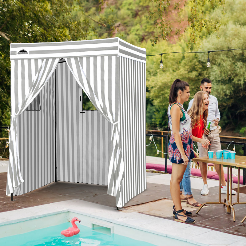 60'' W x 60'' D Steel Pop-Up Canopy Canopy, Gray/White