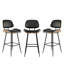 Tabouret de comptoir rembourré en similicuir de 38,9 po de hauteur avec structure en métal-2081816210