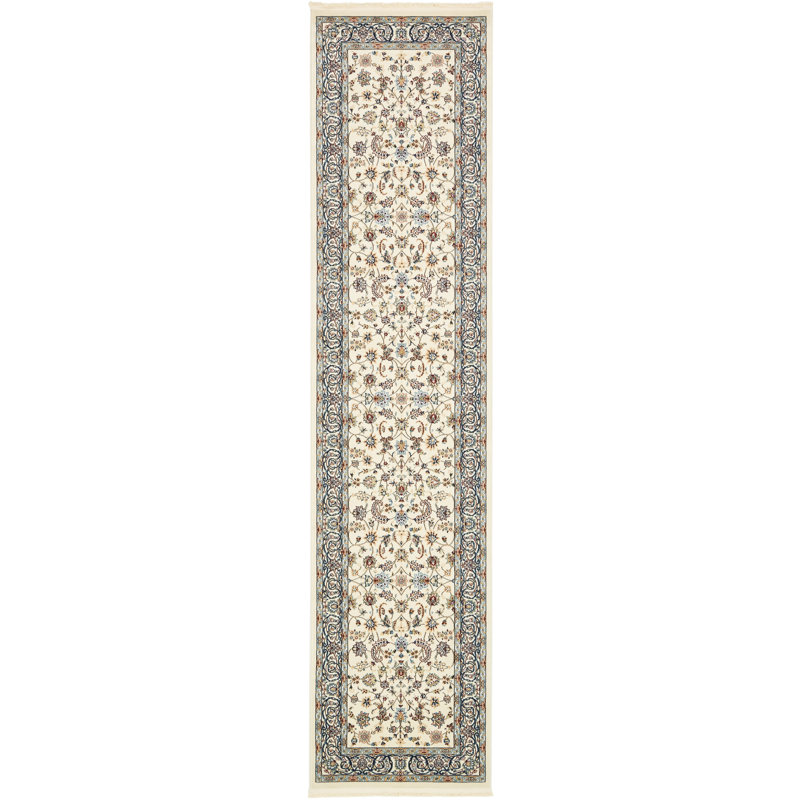 Jackson Oriental Indoor Rug, Runner 2'11" x 13'1", Ivory/Blue