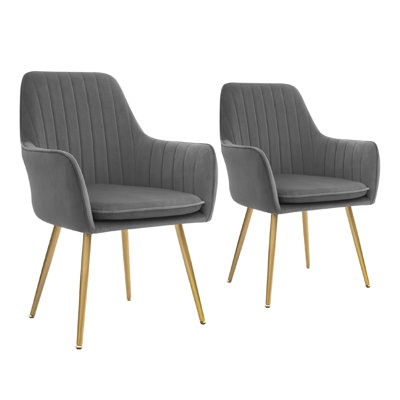 Chaise d'appoint en velours H Louis