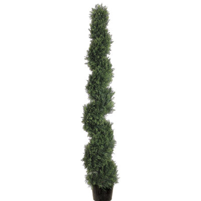 Faux Cedar Topiary in Pot
