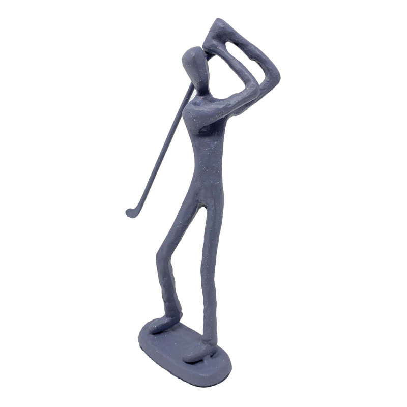 GOLFER Iron Figurine 19cm, Grey Shimmer