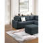 Canapé modulaire transitionnel gris foncé 4pc-1060501936