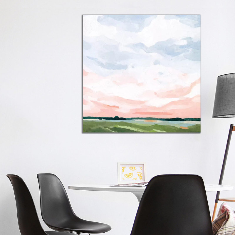 Pink Morning Horizon I by Emma Scarvey - Wrapped Canvas Painting, 93.98cm H x 93.98cm W 1.9cm D