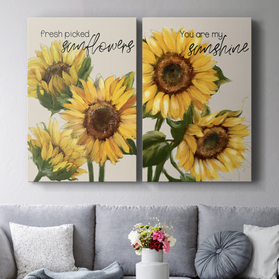 Fresh Picked Sunflowers-Premium Gallery Wrapped Canvas -Ready to Hang