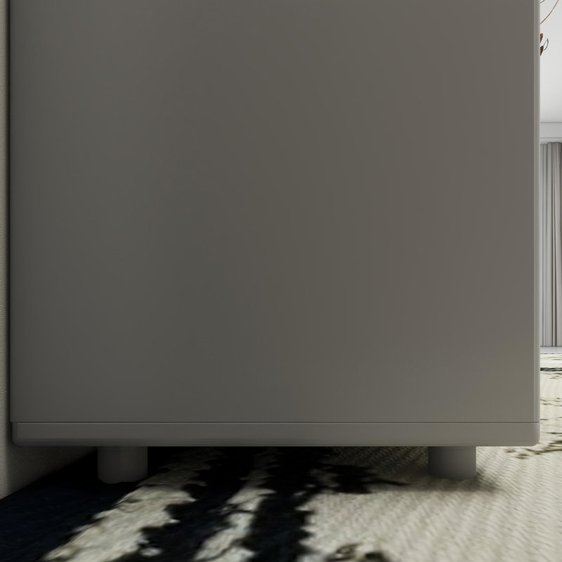 Six Drawer White Side Table