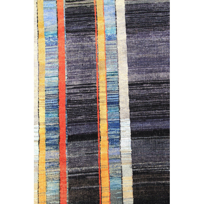 Tapis rectangulaire unique de 8 pi 10 po x 12 pi 7 po gris