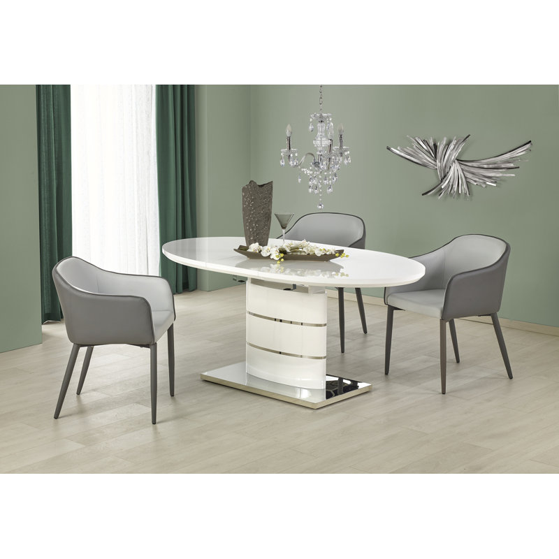 Aguallo Oval Metal Base Dining Table