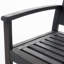 Banc d'extérieur en bois gris foncé, largeur d'assise 113 cm, confortable pour terrasse