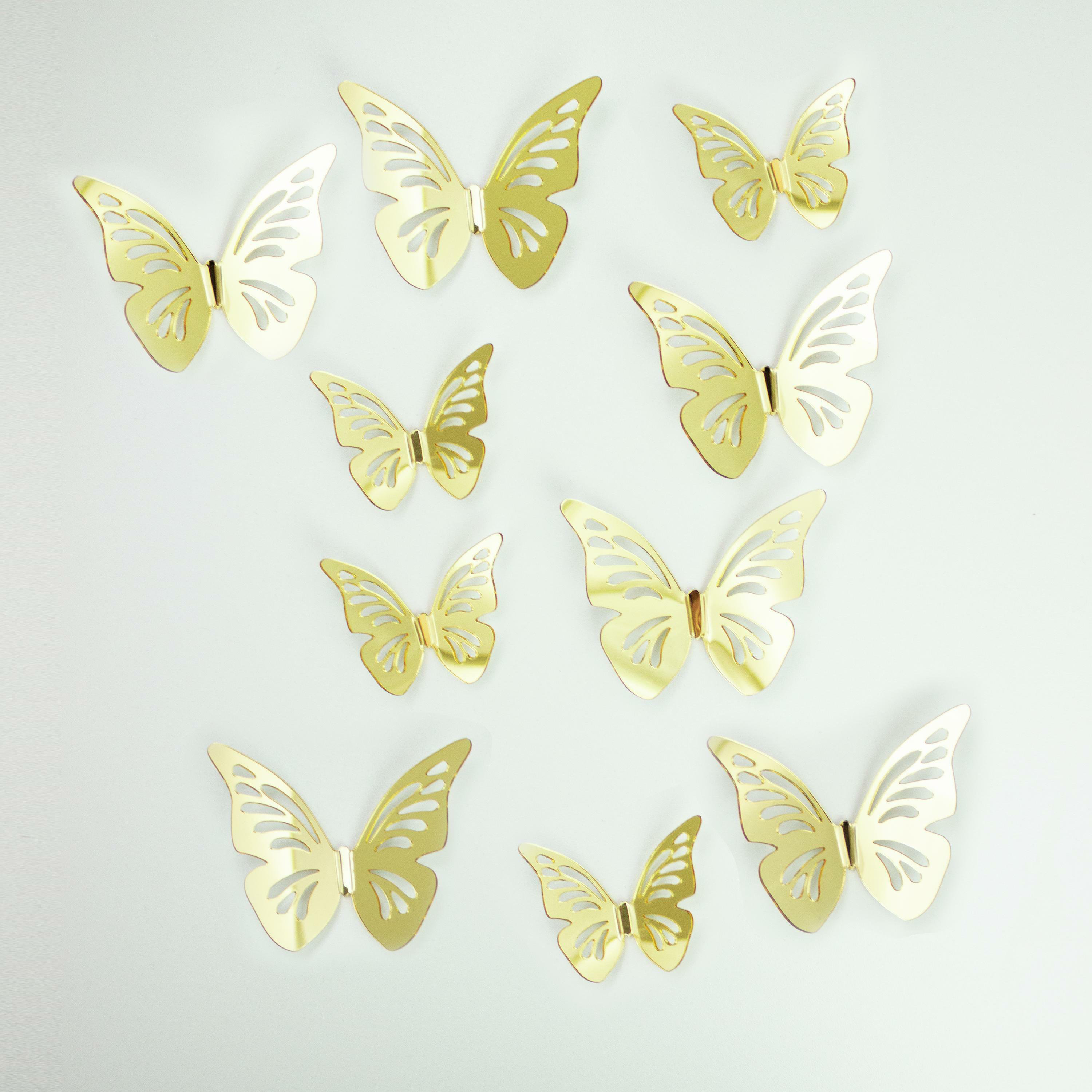 Laurel Foundry Modern Farmhouse 3D Butterflies Peel and Stick Mirrors ...