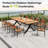 8 - Person Outdoor Dining Set With Foldable Chairs