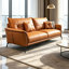 Canapé standard orange en cuir véritable-1573944662