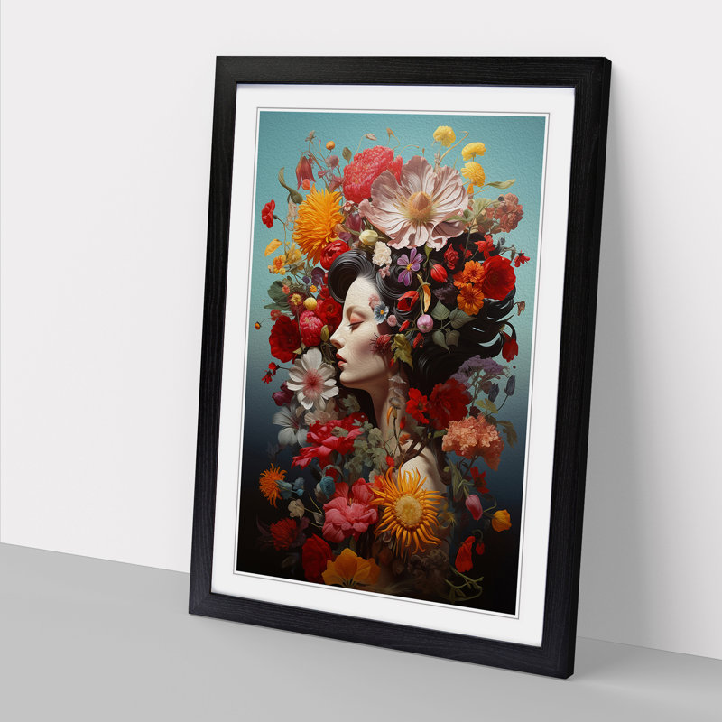 Single Picture Frame Print on Wood, 34cm H x 25cm W, Black Framed
