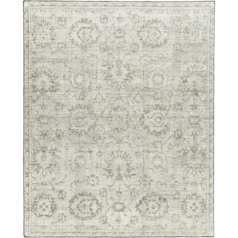 Gaerwyn Wool Floral Rug, Rectangle 9' x 12'