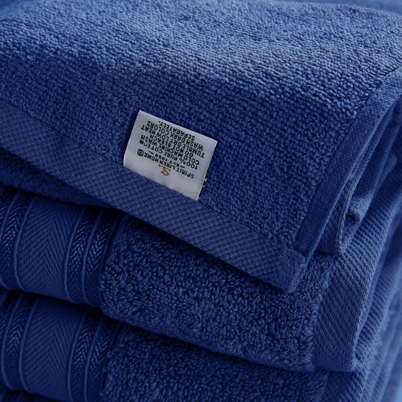 Ensemble de draps de bain 100% coton (ensemble de 4), Bleu