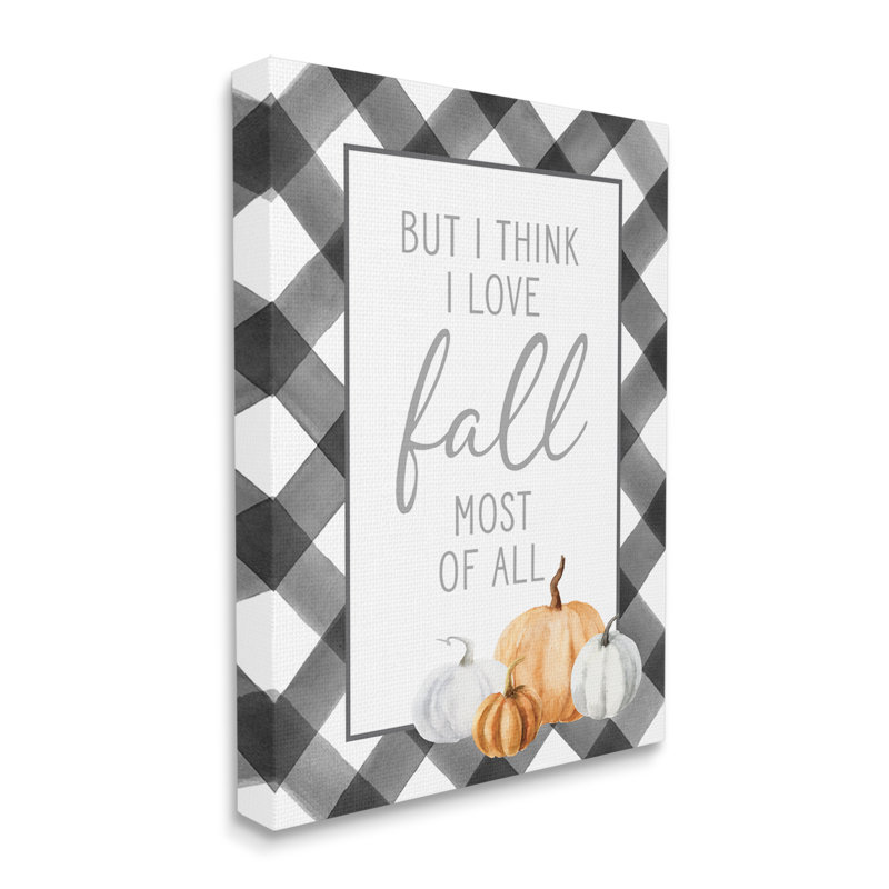 «Love Fall» Festive Expression Autumn, Toile tendue, H 48 po x l 36 po x P 1,5 po