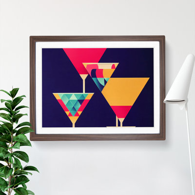 Cocktail Geometric Abstract - Framed Print