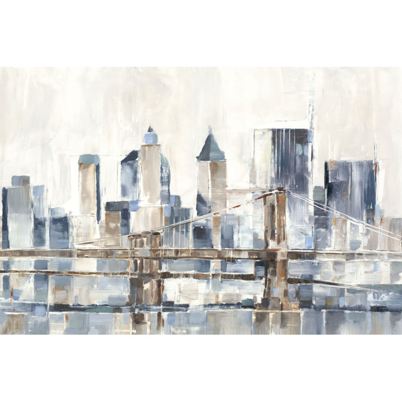 Blue Hour I by Ethan Harper - Painting on Canvas, 20 cm H x 30 cm W, Wrapped Canvas