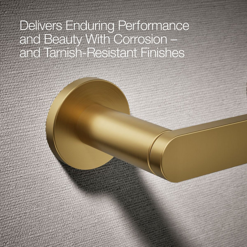 Wall Mount Toilet Paper Holder, Brushed Gold