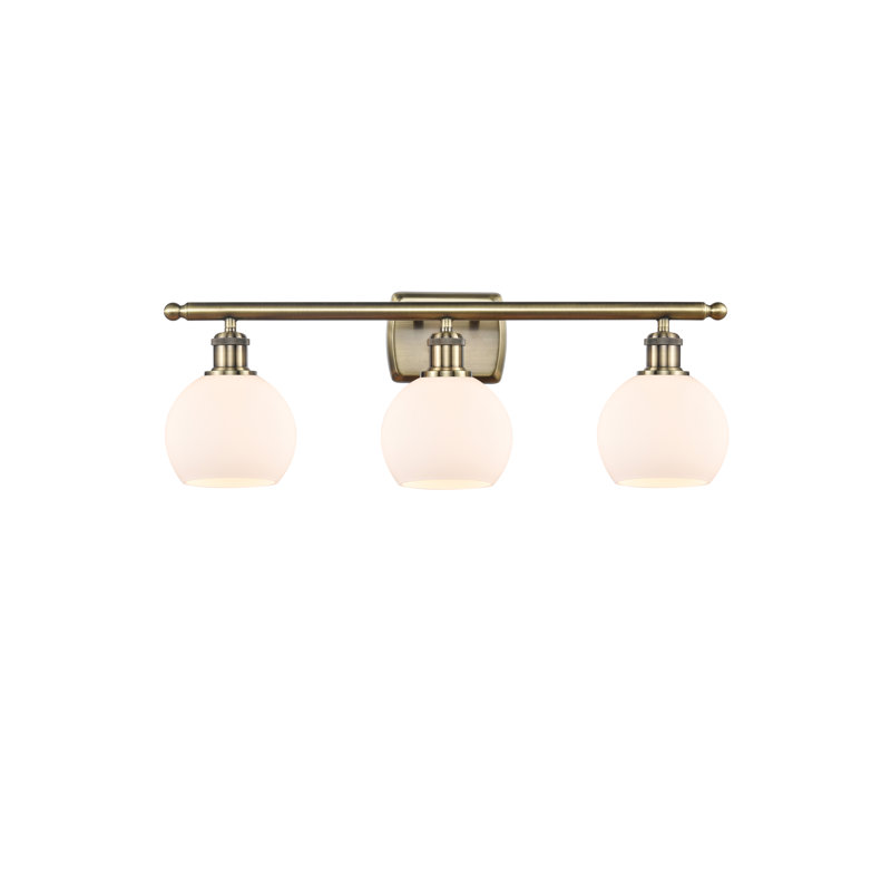 Cindi 3 - Light Vanity Light, Antique Brass, Matte White, LED